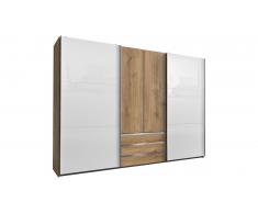 JUSTyou Firgas Armoire a portes coulissantes Chene