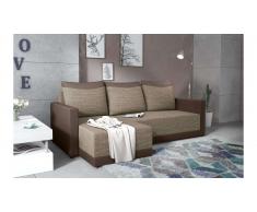 JUSTyou Tanita Canape d'angle Marron Cuir synthetique