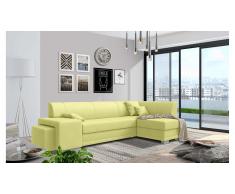 JUSTyou Idella Canapé Velours Jaune