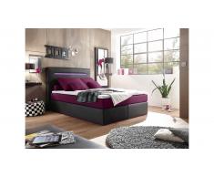JUSTyou Concord Lit boxspring 140x200 cm Noir Rosa