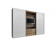 JUSTyou Firgas Armoire a portes coulissantes Chene