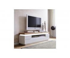 JUSTyou Beatrice II Meuble TV Blanc mat | Chene
