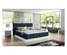 JUSTyou PRATO Lit rembourré 210x226x105 cm Bleu