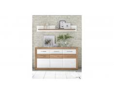 JUSTyou Ginevra Commode Blanc |poutres en chene