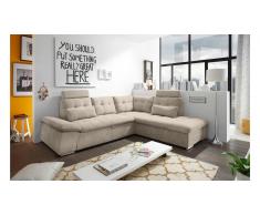 JUSTyou Arkansas Canapé d'angle Creme