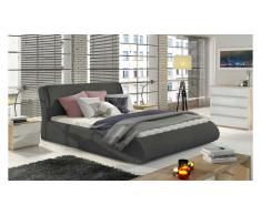 JUSTyou Tessa Lit rembourre Gris 160x200