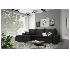 JUSTyou Claribel Canapé Cuir synthétique Noir