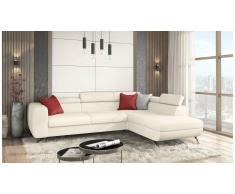 JUSTyou Corina Canapé d'angle Beige Cuir synthétique