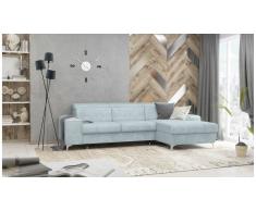 JUSTyou Lino Canapé d'angle Bleu Velours