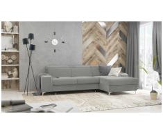 JUSTyou Lino Canapé d'angle Gris Velours