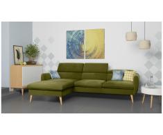 JUSTyou Nuno Canapé d'angle Vert Velours