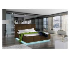 JUSTyou ASTI Lit rembourré Cuir éco 170x224x105 Brun