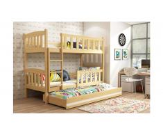 JUSTyou Frank+lit supplémentaire Lit Pin Blanc