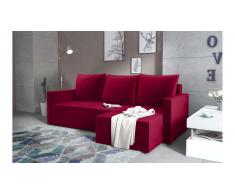 JUSTyou Tanita Canape d'angle Rouge Velours