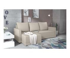 JUSTyou Tanita Canape d'angle Beige Tissu structure
