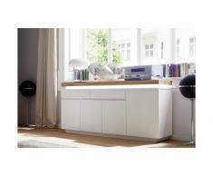 JUSTyou Beatrice IV Commode Blanc mat | Chene