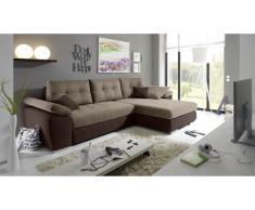 JUSTyou Kentucky Canapé d'angle Marron Beige