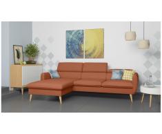 JUSTyou Nuno Canapé d'angle Orange Velours
