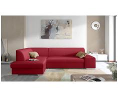 JUSTyou Piave Canapé d'angle Rouge Cuir synthetique
