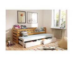 JUSTyou KOBI II Lit gigogne enfant Aulne Blanc