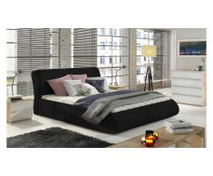 JUSTyou Tessa Lit rembourre Noir 160x200