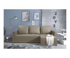 JUSTyou Kaori Canape d'angle Marron Cuir synthetique