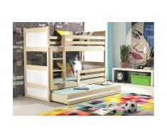 JUSTyou Lora+lit supplémentaire Lit Pin Anthracite