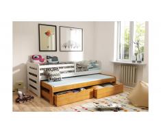 JUSTyou Kobi III Lit fonctionnel Aulne 80x160 cm