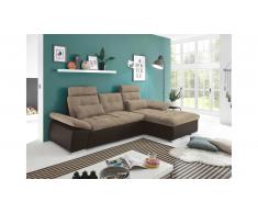 JUSTyou Minnesota Canapé d'angle Marron