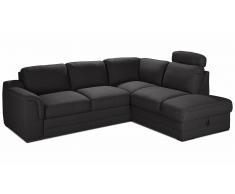 JUSTyou Alix Canapé d'angle Anthracite sans