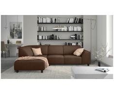 JUSTyou Einar Canapé d'angle Marron Velours