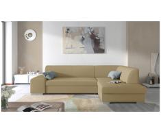 JUSTyou Piave Canapé d'angle Latte Tissu structure
