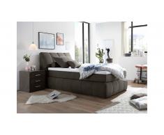 JUSTyou Pierre Lit boxspring Velours 180x200 cm Marron