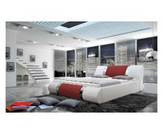 JUSTyou ATLANTIS Lit rembourré 195x239x83 Blanc Rouge