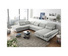 JUSTyou Philadelphia Canapé panoramique Argent