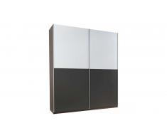 JUSTyou Dona III Armoire Prunier Blanc Graphite
