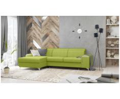 JUSTyou Lino Canapé d'angle Vert Cuir synthétique