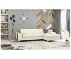 JUSTyou Lino Canapé d'angle Beige Cuir synthétique