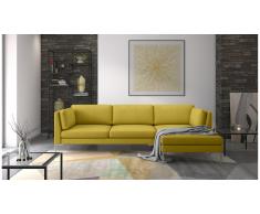JUSTyou Siri Canapé d'angle Jaune Velours