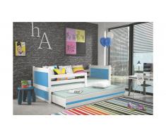 JUSTyou Lora+lit supplémentaire Lit Blanc Bleu