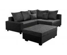 JUSTyou New Mexico Canapé d'angle Noir