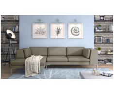 JUSTyou Remi Canapé d'angle Marron Gauche