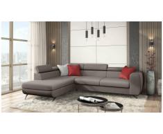 JUSTyou Corina Canapé d'angle Marron Velours