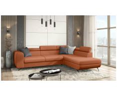 JUSTyou Corina Canapé d'angle Orange Velours