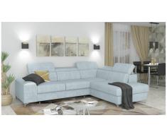 JUSTyou Caio Canapé d'angle Bleu Velours