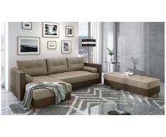 JUSTyou Kaito Canape d'angle Marron Cuir synthetique