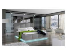 JUSTyou ASTI Lit rembourré Cuir éco 210x224x105 Gris