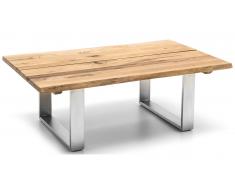 JUSTyou Taygete Table basse Chene sauvage Acier