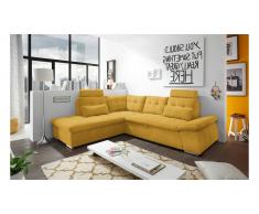 JUSTyou Arkansas Canapé d'angle Jaune