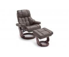 JUSTyou Carnegie XXL Fauteuil Marron Noyer